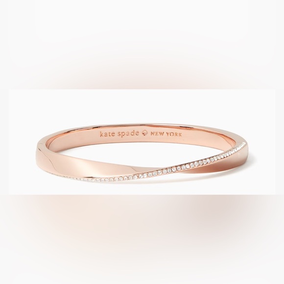 kate spade Jewelry - Kate Spade Do the Twist Pave Rose Gold Bangle